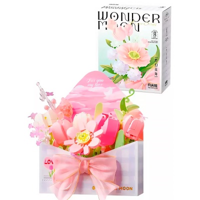 Конструктор Нежный букет в конверте 550 деталей Наша игрушка 804223 2