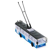 Инерционная машинка Троллейбус Технопарк SB-14-02-GN-OB