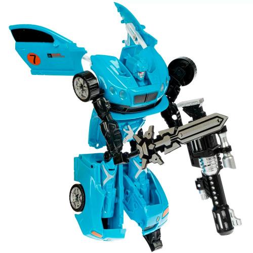 Трансформер Bondibot Синий робот Гоночный автомобиль Bondibon ВВ4956 фото 2