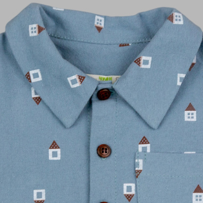 Рубашка Домики Чуди Кидс 533725Ц2-1 голубой 02
