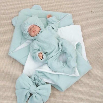 Комплект на выписку 4 предмета Муслин лето KiDi 4.219(Мс)-333/62 полынь 2 Комплект на выписку 4 предмета Муслин лето KiDi 4.219(Мс)-333/62 полынь 2