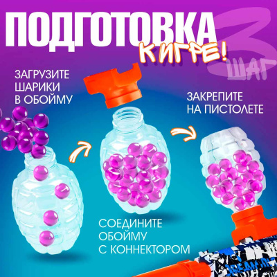 Пистолет Gelex электрический с гидрогелевыми пулями 1toy T24901 5