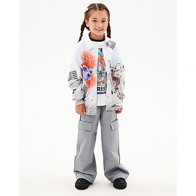 Брюки Карго для девочки Bellbimbo М.251078 серо зеленые 5