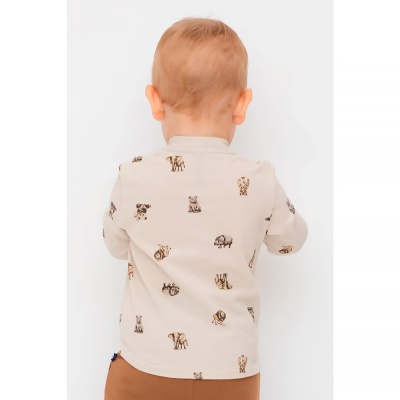 Рубашка для мальчика Crockid 302705 бежевый сафари к542 4