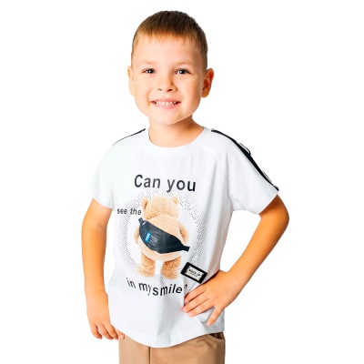 Футболка для мальчика Colabear 611112 белая