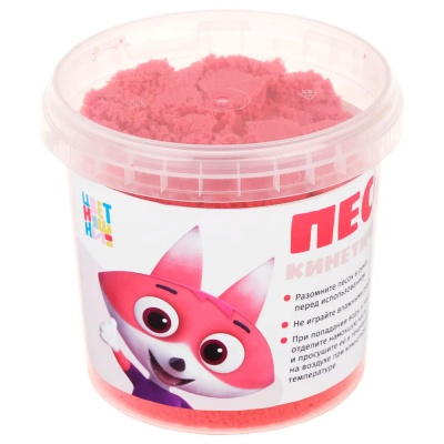 Кинетический песок Лисенок Айяяй 1 кг On time 45169 красный 1