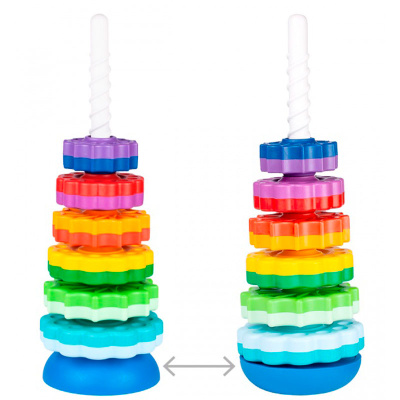 Игрушка пирамидка Веселые шестеренки Genio Kids SPIN01R