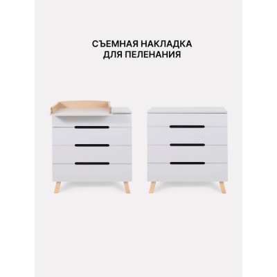 Комод пеленальный с органайзером Rant Indy Pro 800/4 Crystal Beige