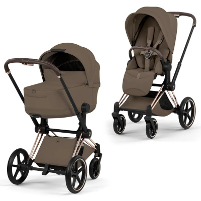 Коляска 2 в 1 Cybex Priam V Style Rosegold Coconut Brown 02
