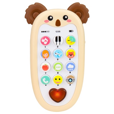 Музыкальный телефончик Мишка с прорезывателем Рыжий кот И-4853 1