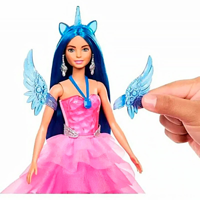 Кукла Barbie 29 см Сапфировая принцесса единорог Mattel HRR16