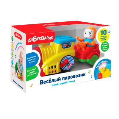 Музыкальная развивающая игрушка Веселый паровозик Азбукварик Музыкальная развивающая игрушка Веселый паровозик Азбукварик