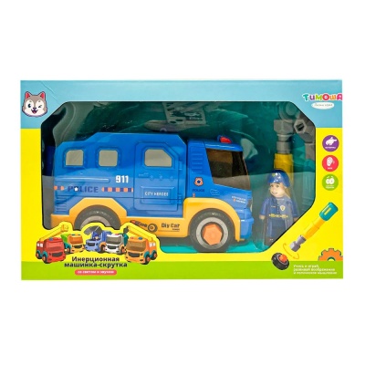 Конструктор Полицейская машина инерционная со светом и звуком Sharktoys 34700005 3