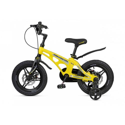 Велосипед детский Maxiscoo Cosmic Deluxe Plus 14 MSC-C1441D жёлтый матовый фото 3