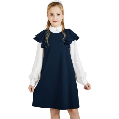 Платье школьное Deloras 63951Q синее 03