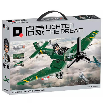 Конструктор Боевой самолёт 424 детали C21026 Qman FCJ0819814 4