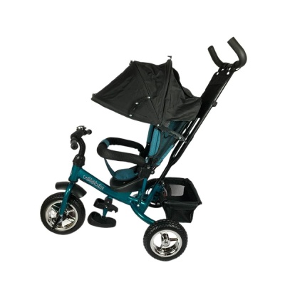Велосипед трёхколёсный с родительской ручкой Velobibi Сатурн ВЛ-0876 бирюза 03