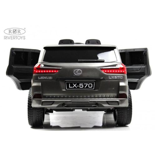 Детский электромобиль Lexus 570 RiverToys E555EE серый глянец фото 8