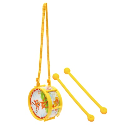 Барабан игрушечный Музыкальный бум 3 16 см Рыжий кот И-5228 1