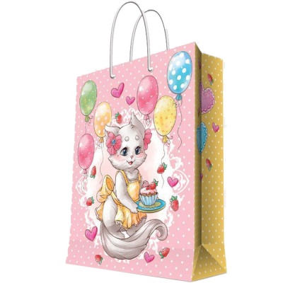 Бумажный пакет Кошечка в фартуке Феникс-Презент 44215