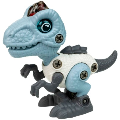 Конструктор Динозавр Велоцираптор RoboLife 13.5 см 29 деталей свет и звук 1TOY Т23903 1