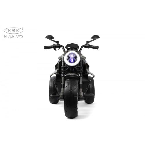 Детский электромотоцикл RiverToys C111MC серый фото 4