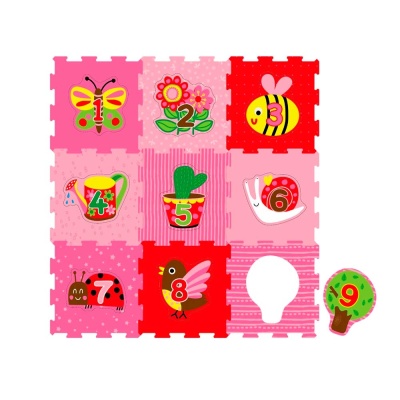 Коврик-пазл Веселый счет Сад Рыжий Кот КВ-2574 1