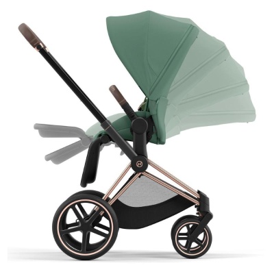 Коляска 2 в 1 Cybex Priam IV Rosegold Leaf Green