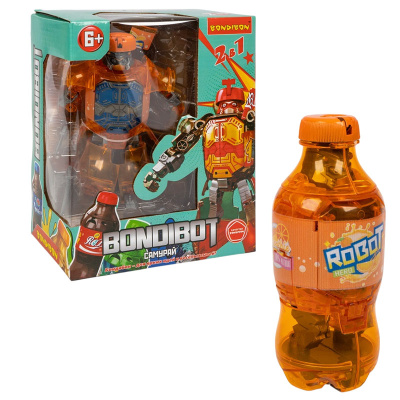 Трансформер 2 в 1 Bondibot бутылка-робот Самурай Bondibon ВВ6543 4