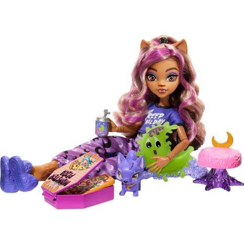 Кукла Monster High Клодин Вульф Пижамная вечеринка Mattel HKY67 фото 4