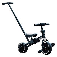Беговел-велосипед с ручкой Bubago Flint BG-FP-109-8 чёрно-белый