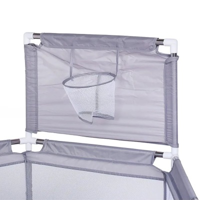 Манеж детский шестигранный с баскетбольным кольцом М9-4 серый 03