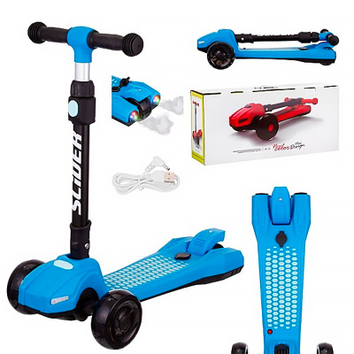 Самокат четырехколесный складной со световыми эффектами Slider IT54B 5