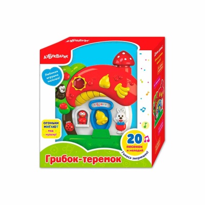 Музыкальная игрушка Грибок-теремок Азбукварик