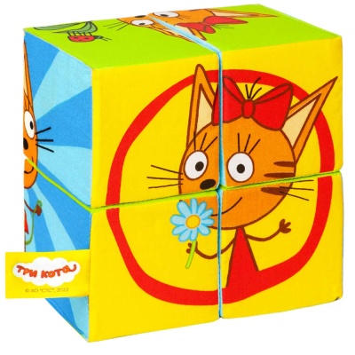 Мягкие кубики Три Кота Собери Карамельку Мякиши 748