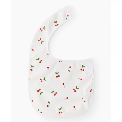 Нагрудный фартук на липучке 2 штуки Happy Baby 16018 checkered pattern and cherry 4