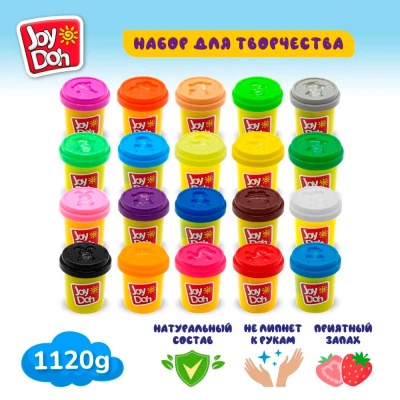 Масса для лепки Супер набор с формами Joy Doh POT-20/056 4 Масса для лепки Супер набор с формами Joy Doh POT-20/056 4