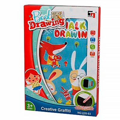 Книжка для рисования мелом мелки 3 штуки Наша Игрушка 628-93 4