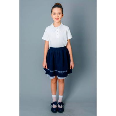 Блузка школьная для девочки Deloras Z64185S белая 2