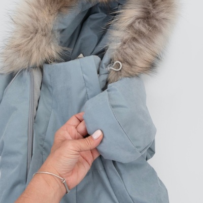 Комбинезон зимний Лапландия Вельвет-1 KiDi 888(Зима-ЛВ1)-52 серо-голубой 04