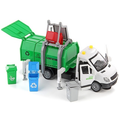 Автомобиль мусоровоз с фрикционным механизмом свет звук Veld Co 118477 3