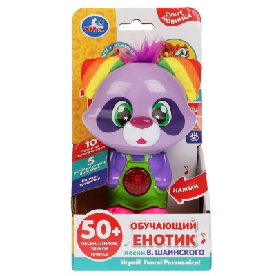 Развивающая музыкальная игрушка Обучающий енотик Умка HT621-R