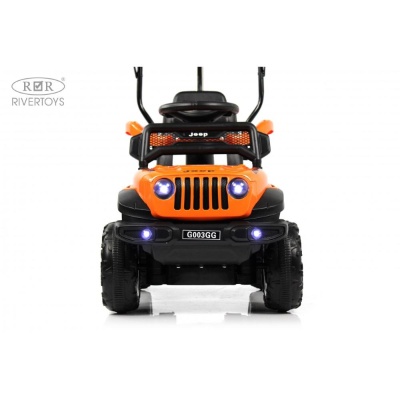 Детский электромобиль RiverToys G003GG оранжевый 02