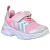 Кроссовки для девочек со светодиодами Зебра 18220-9 розовые