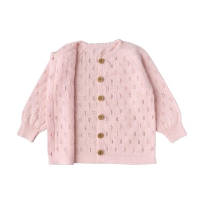 Кардиган вязаный Хлопок Маленькая звезда ВБ0087 (ЧЗ-мз) розовый 02