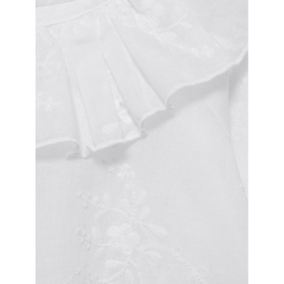 Блузка с вышивкой Mimilav молочный 02