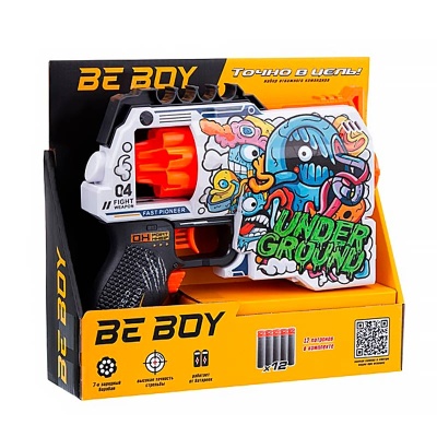 Пистолет семизарядный барабанный 12 софт патронов BeBoy IT109750 4