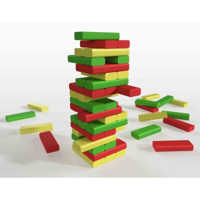 Игра Башня Брусок цветная Десятое Королевство 04024 1