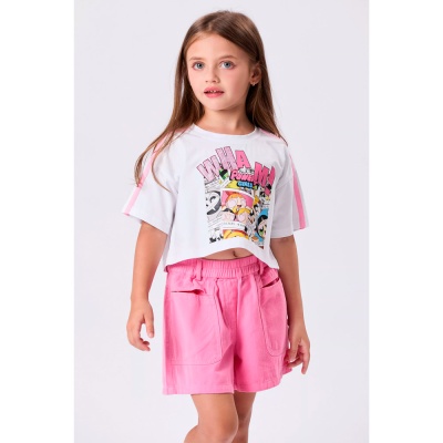 Шорты для девочки Colabear 183050 малиновые 2