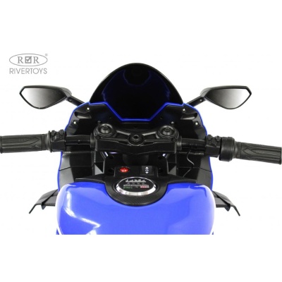 Детский электромотоцикл RiverToys М777БХ синий 03